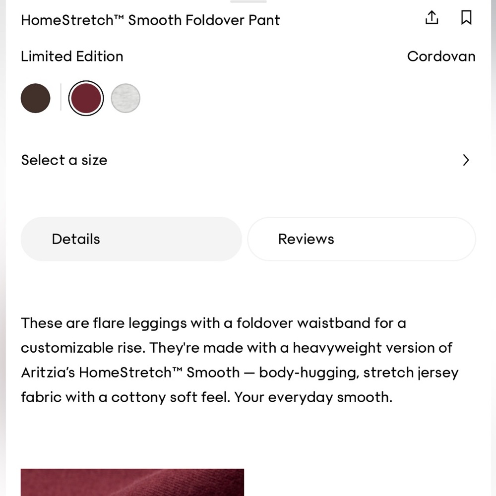 NWT Aritzia HomeStretch™ Smooth Mid-Rise Pant - Picture 3 of 7